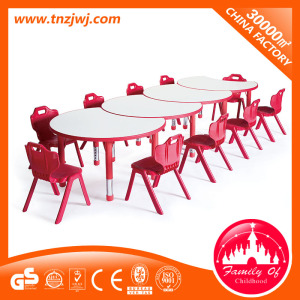 Combined Circle Table Kids Table Furniture Plastic Table for Sale